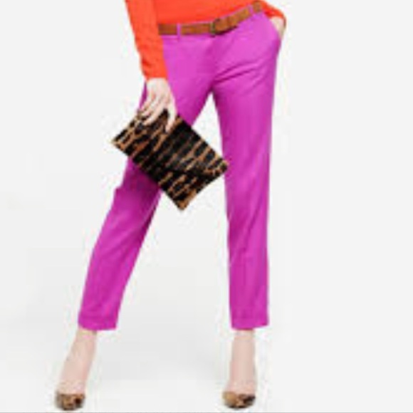 J. Crew Pants - J. Crew size 6 cafe Capri in fuchsia